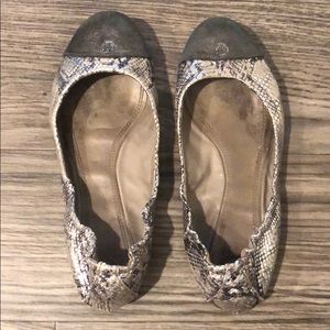 Tory Burch Silver Flats